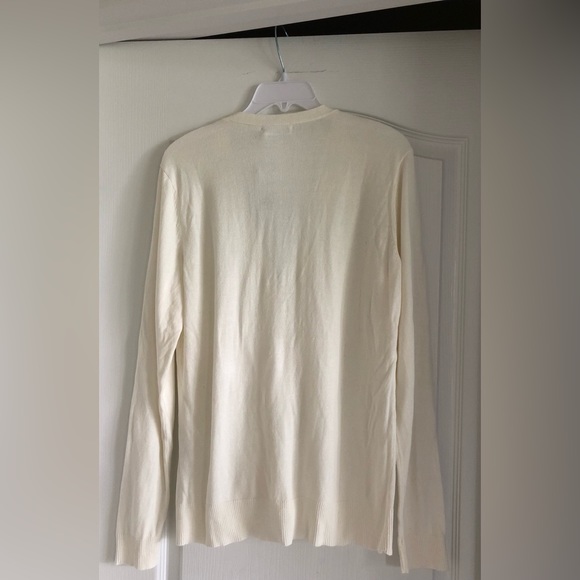 Cream Cardigan Size Large by 7th Avenue - NWT - Picture 5 of 7